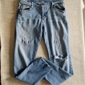 Ann Taylor Loft Relaxed Skinny Distressed Jeans